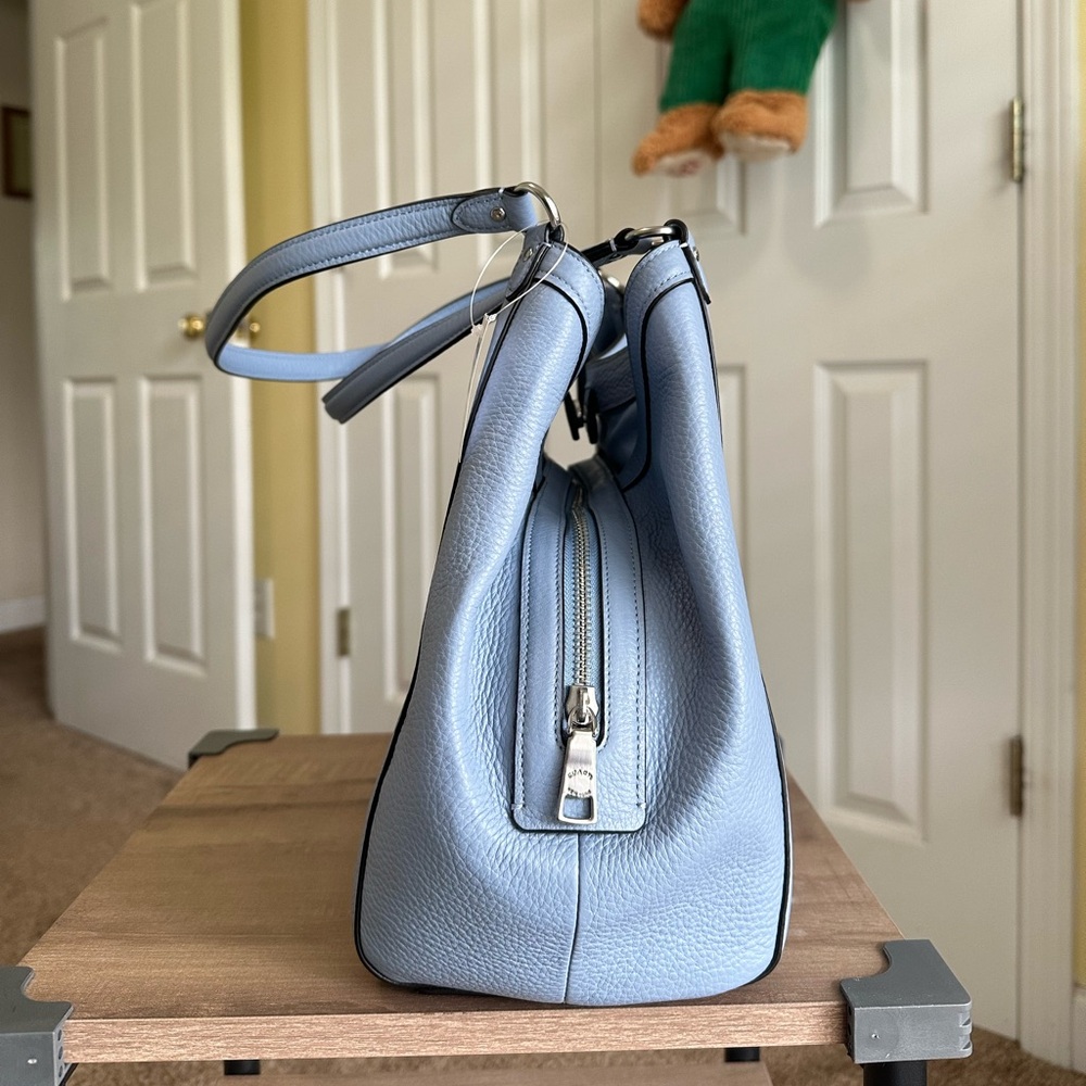 Sold- Coach Kristy Marble Blue Leather Large Shoulder Bag, New with Tag, #C6231 - Picture 6 of 12